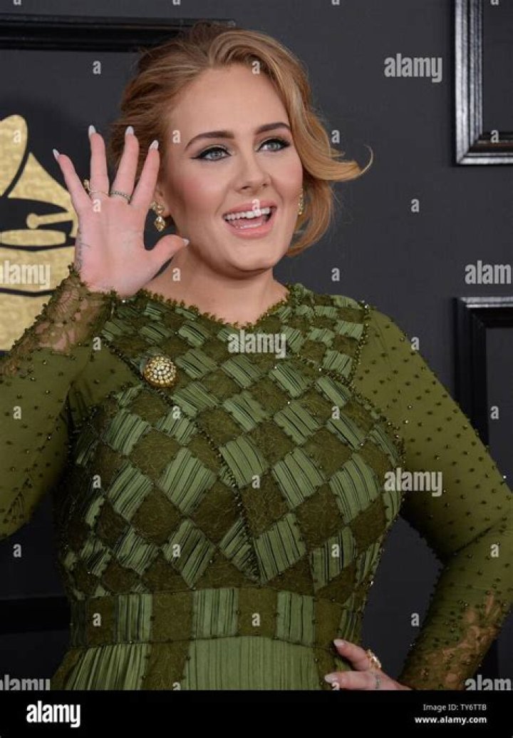 Adele at The 59th GRAMMY Awards in LA