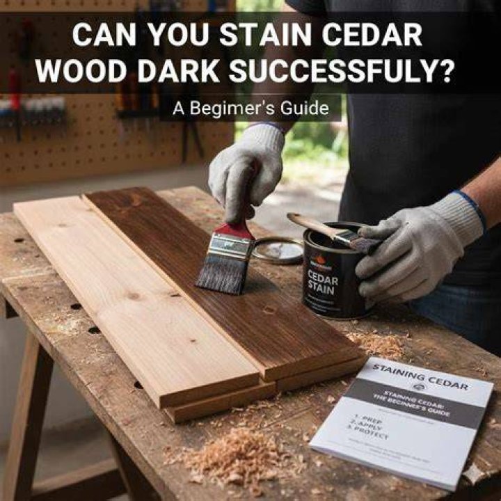Can cedar be stained dark?