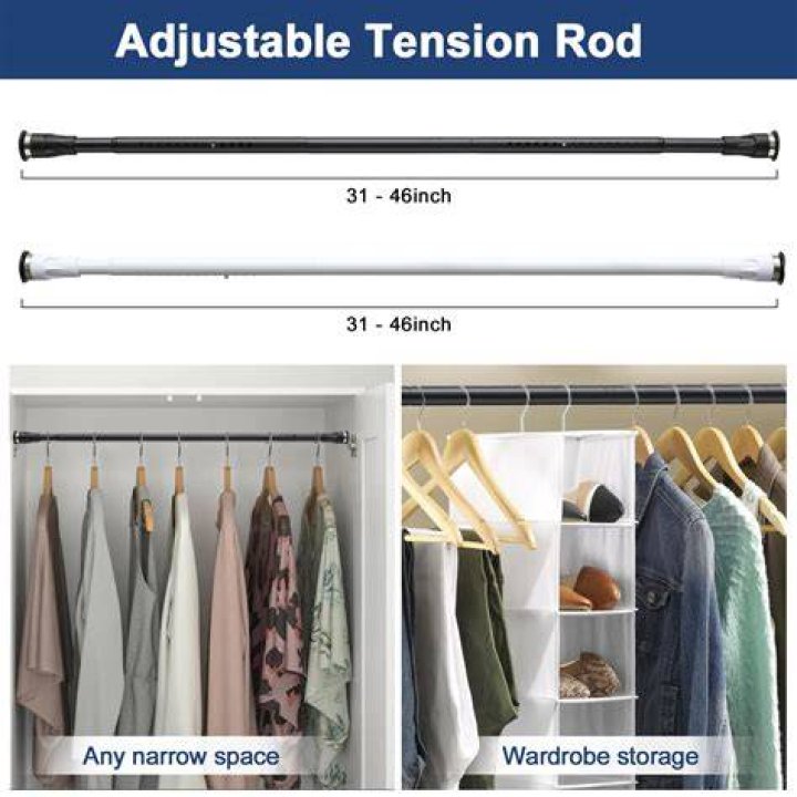 Can tension rods hold clothes?