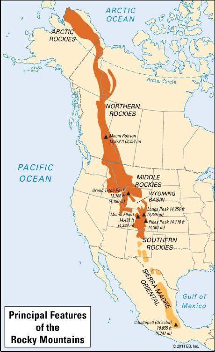 Do the Rocky Mountains extend into Texas?