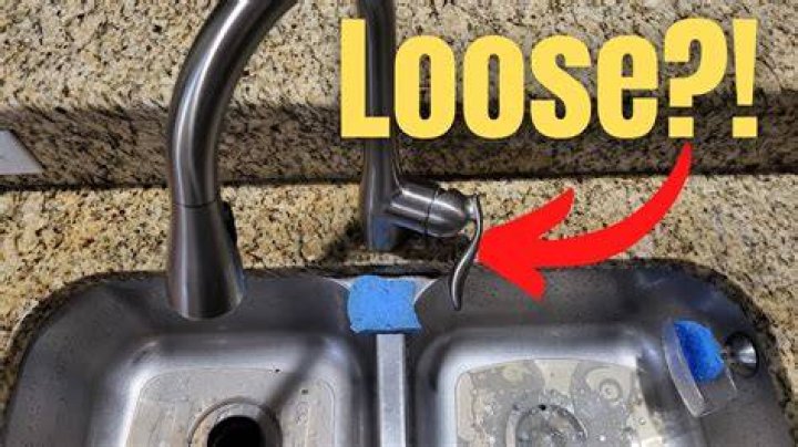 How do I adjust a single handle kitchen faucet?