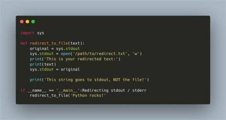 How do I redirect stdout to a file in python?