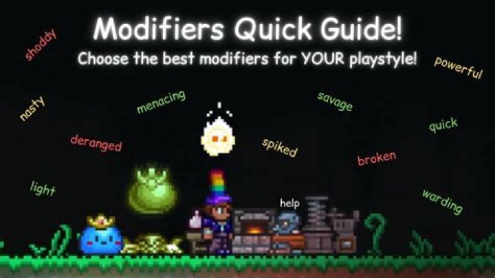 How do you add modifiers in Terraria?