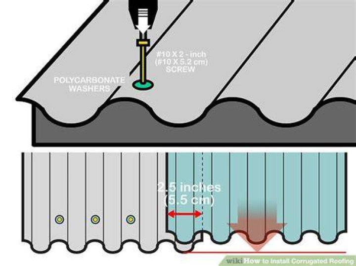 How do you attach plastic corrugated roofing?