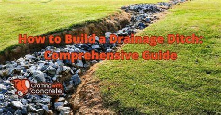How do you cement a drainage ditch?