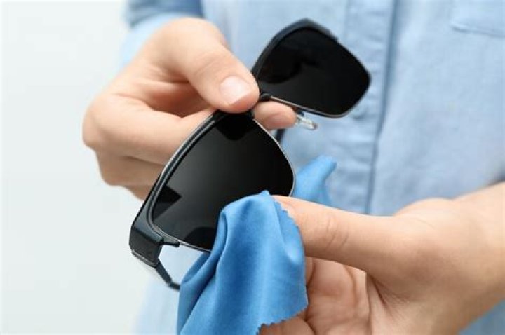 How do you clean blender sunglasses?