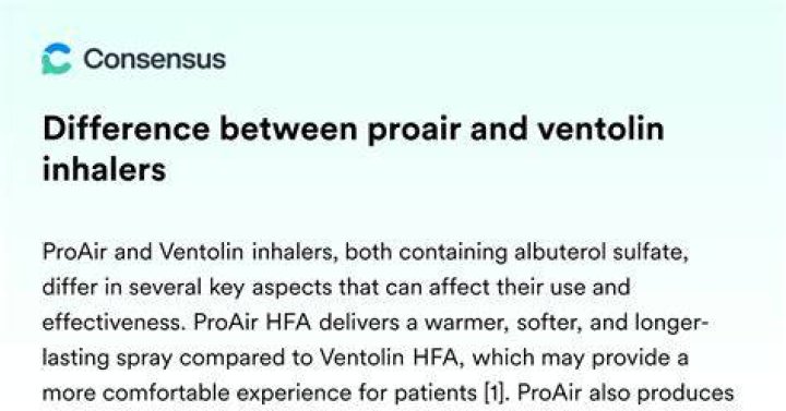 Is Proair and Ventolin the same?