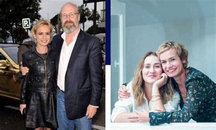 Jeanne Bonnaire's father William hurt wearing a brown suit.