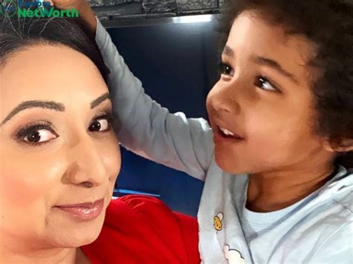 Nayyera Haq with her son. child, son, kid