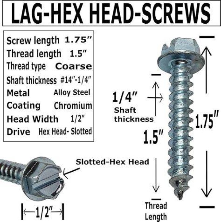 What does a lag screw look like?