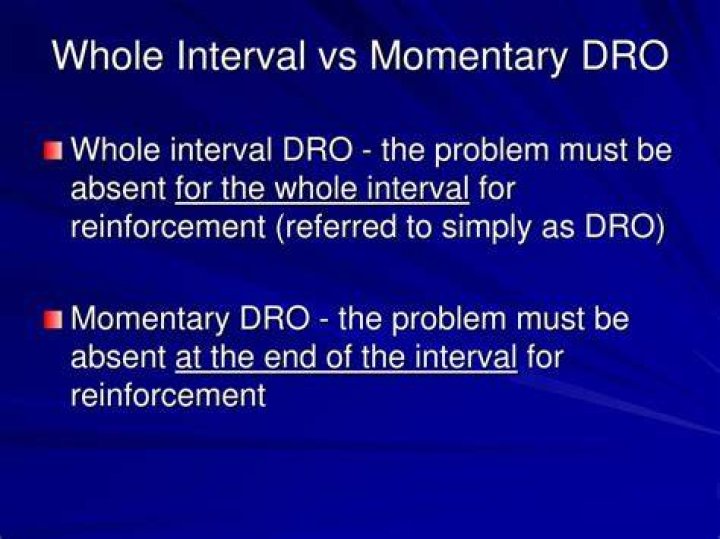 What is the difference between momentary DRO and interval DRO?