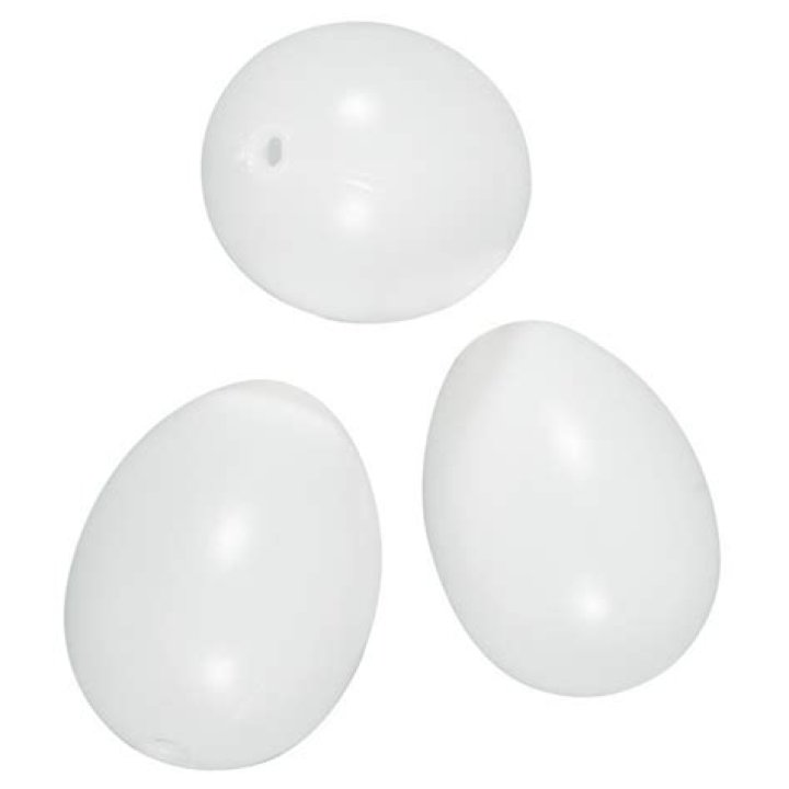 What is the hole in plastic eggs for?