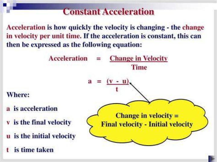 When velocity is constant What is acceleration?